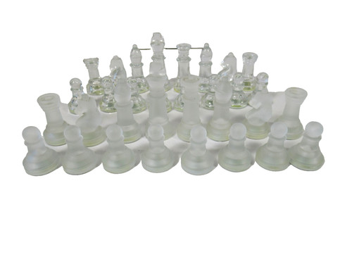 Vintage tempered glass chess - vintage,