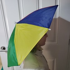Umbrella Hat Cap Foldable Festivals Camping Fun Rainbow Mini Umbrella Parasol