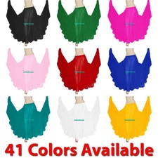 Flamenco Skirt Chiffon Ruffle Border Belly Dance Gypsy Tribal Costume Jupe 12 Yd
