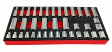Britool Hallmark 3/8in Drive 38 Piece Metric Standard & Deep 12 Point Socket Set