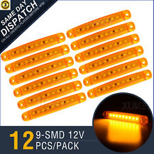 12x Orange Marker Side Led Trailer Lorry Truck Recovery Position Lights Lamp 12V