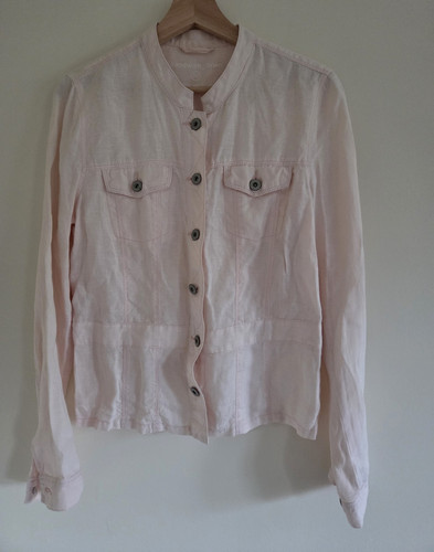 Sandwich linen shirt jacket - linen,