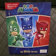 PJ Masks My Busy Books Storybook with 10 Figurines and Playmat