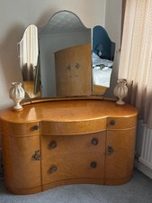 Vintage Bedroom Furniture Set Matching Pieces 2 Wardrobes 1 Dressing Table.