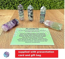 Natural Rainbow Fluorite Obelisk Crystal Quartz Reiki Healing Tower Point 5-6cm 