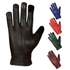 Ladies Woman's Leather Touch Winter Warm Fleece Lined Gloves Thermal Party New