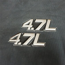 2x Silver Black 4.7L Chrome