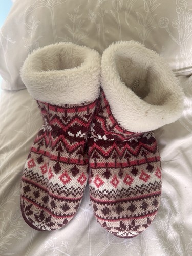 Totes pink fair isle wool - totes,