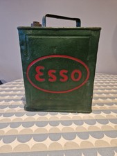 Vintage 1930s  ESSO 2 gallon petrol can with original brass cap