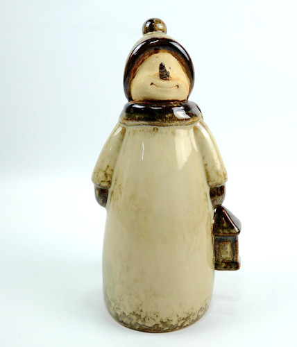 Ceramic stoneware snowman - ceramic,