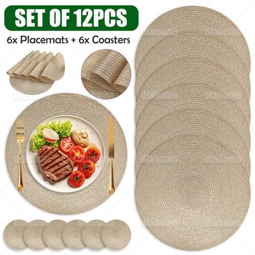 Set round placemats 6 - set,