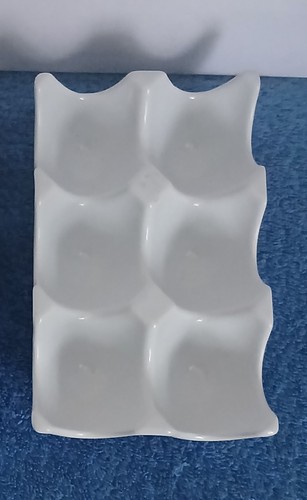 Ceramic egg holder - tray, holds