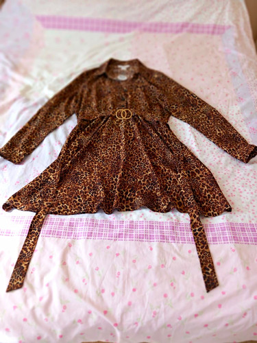 Apricot leopard animal - xl,