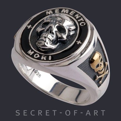 Memento mori ring skull - memento,