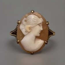 Vintage 9ct Gold Shell Cameo