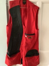 Skeet Shooting Vest In Red With Black Trim. Summer Wear Size 42/44