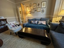 Solid Teak Scroll Coffee Table