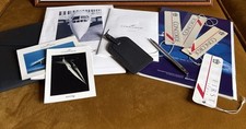 Vintage 90s Concorde British Airways Seat Back Gift Pack Folder Pen Menu Notepad