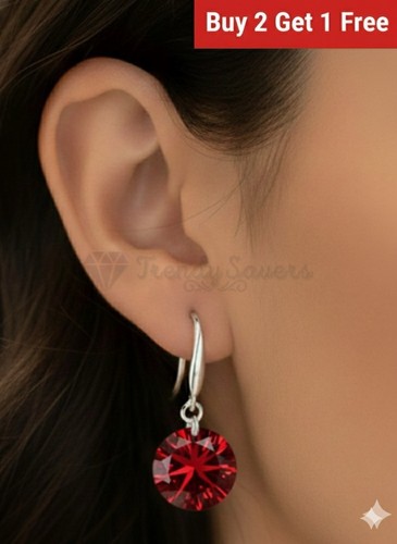 Red sterling silver - red, cubic