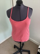 Kaliko strappy cami vest. Cotton elastane. Coral. Size 16.