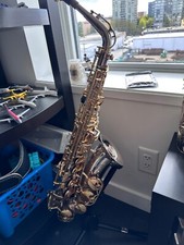 Silver and gold alto - , saxophone
