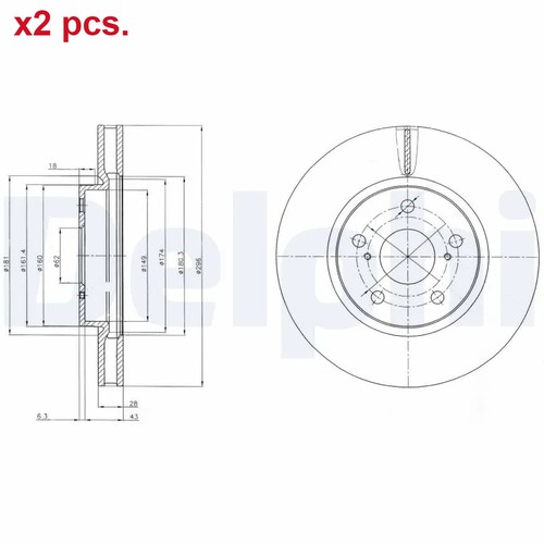 Pcs front brake disc - pcs, /
