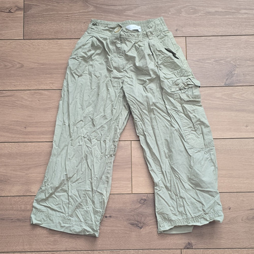 Zara girls green cotton cargo - green,