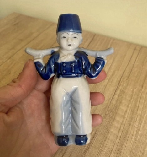 Vintage blue white porcelain - blue, &