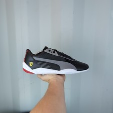 UK 10.5 - PUMA Ferrari R-Cat Machina Black Red 306865-01 Mens Trainers Shoes