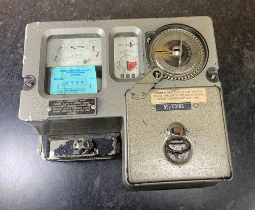 Vintage electric coin meter - vintage,
