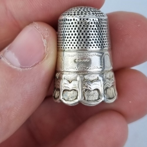 Solid silver thimble sheffield - silver,