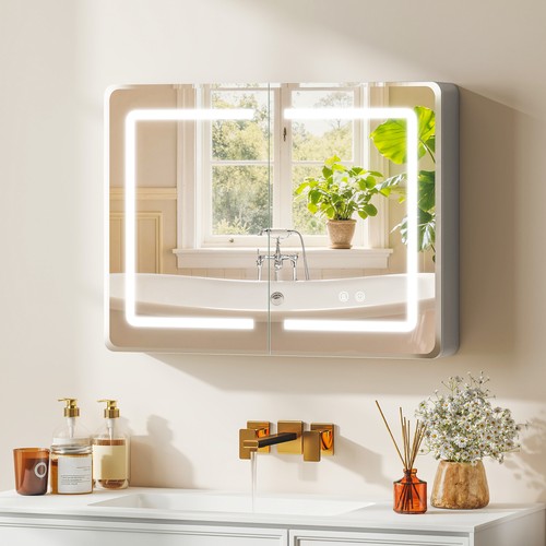 Bathroom mirror cabinet with - bathroom,