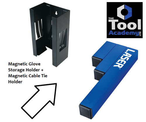 Black magnetic glove dispenser - black,