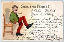 1906 Humor Man Trap Nail On