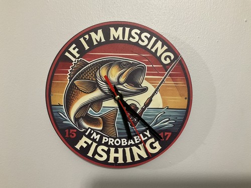 Novelty metal sign - im, fishing