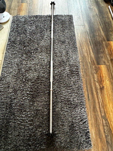 Silver steel barbell bar - steel,