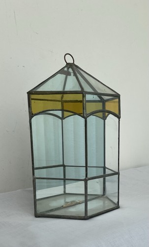 Vintage leaded terrarium - terrarium, with