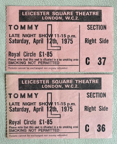 Tommy theatre ticket - ticket, 2