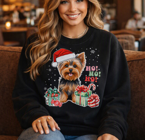 Christmas yorkshire terrier - christmas,