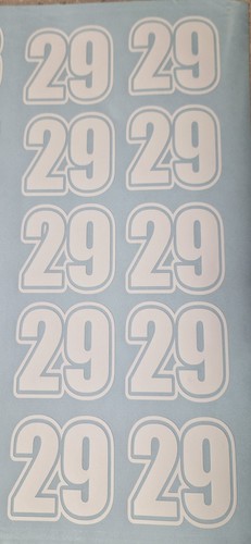 Race number vinyl - number, decals