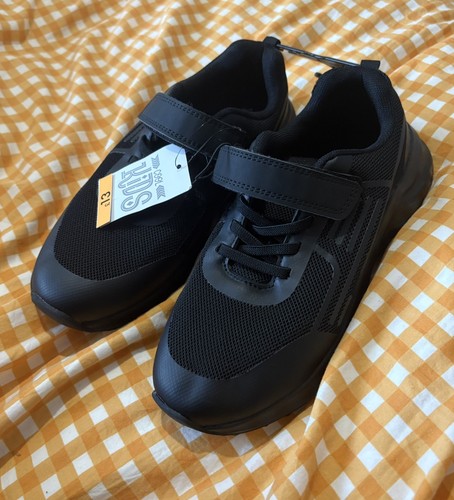 Boys black school trainers - boys,