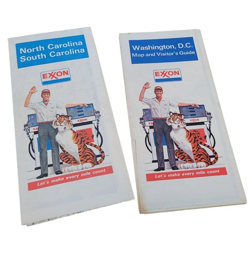 Vtg exxon maps lot 2 - exxon, of