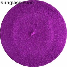 Unisex Plain Beret French Style Hat Quality Wool Mix 25 Colours