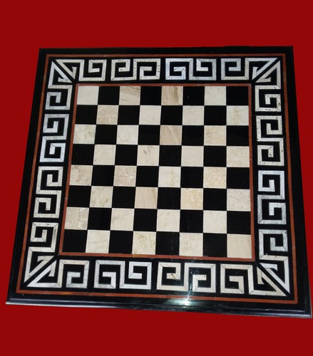 Black marble chess - 18",