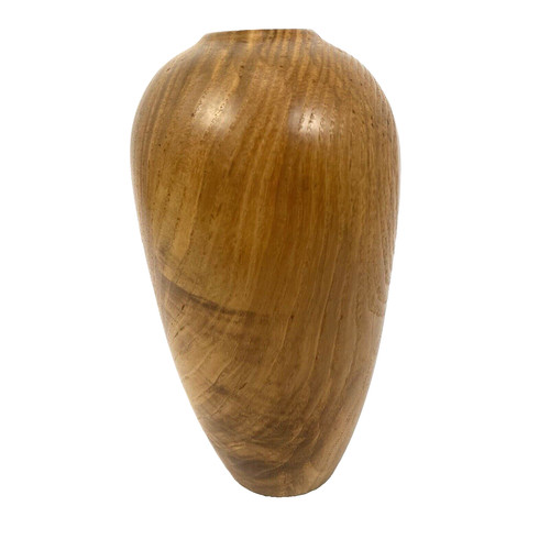 Hand turned ash wood vase - hand,