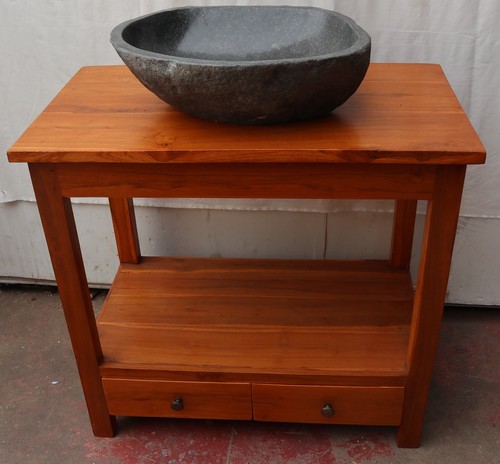 Solid teak bathroom cabinet - solid,
