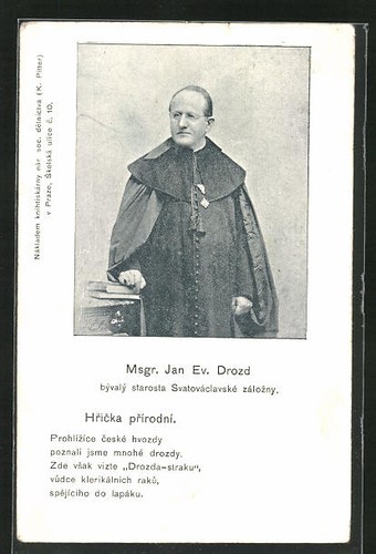 Postcard msgr jan drozd - postcard,