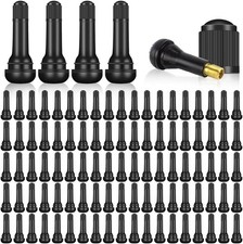 100Pcs Tire VALVE STEMS TR 413 Snap-In Car Auto Short Rubber Tubeless Tyre Black