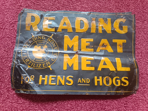 Original vintage metal sign - original,