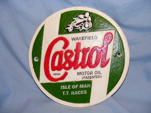 Castrol oil sign - sign, iron